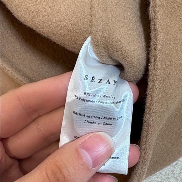 Sezane Mia Camel Wool Jacket - Size US 4 - NWT - Picture 8 of 9